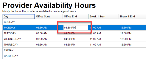 Provider Availability